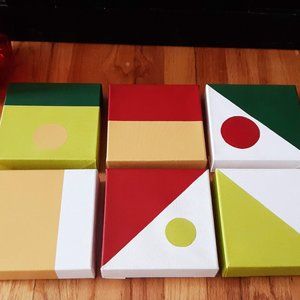 Hang or Stack! "Cigar Cubes" (6) Canvas Blocks 🎨